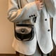 thumbnail image 5 of Bolso bandolera pequeño y elegante de piel sintética para mujer, de color liso, moderno y elegante., 5 of 6
