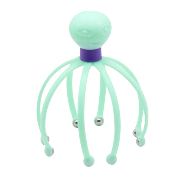Guardurnaity Masajeador de cabeza y cuero cabelludo, peine, rodillo de masaje para el cuello, garras de pulpo, bola magnética, herramienta para relajar el masajeadores Verde Guardurnaity CE000365-02