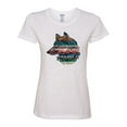 thumbnail image 2 of Plaid Paisley Retro Snow Wolf Animal Lover Womens Graphic T-Shirt, White, 3XL, 2 of 4