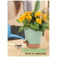 thumbnail image 4 of 3pack 6.5inch Self Watering Pots For Indoor Plants,flower Pots Planter With Drainage Holes And Wick Rope,green, 4 of 5