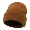 thumbnail image 1 of Sombreros de moda para mujer, cálidos, de invierno, informales, de punto, de lana, con dobladillo, para esquí, bufanda, 1 of 2