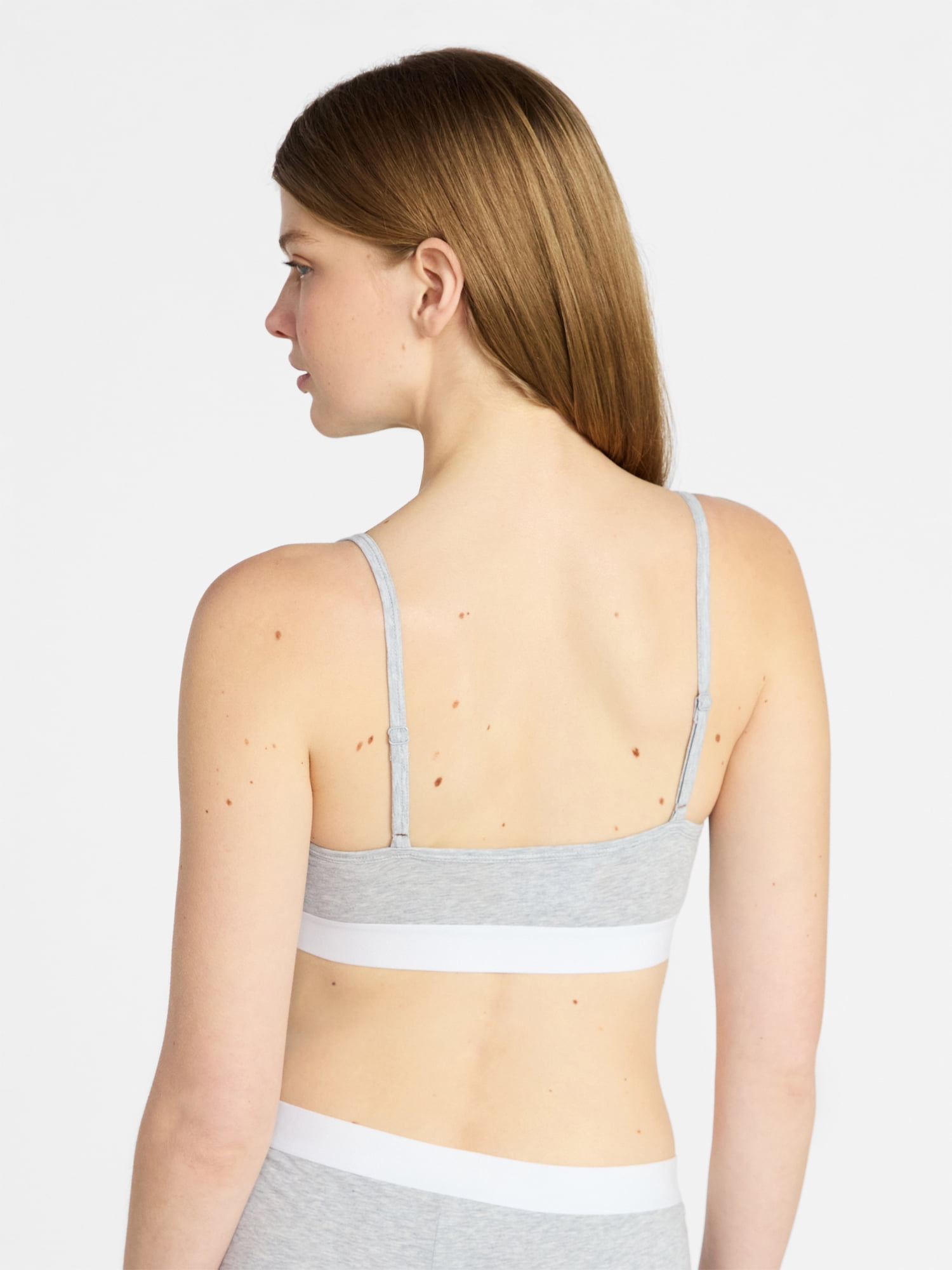 No Boundaries Women's Cotton Jersey Triangle Bralette w/Buttons Sizes XS-XXXL