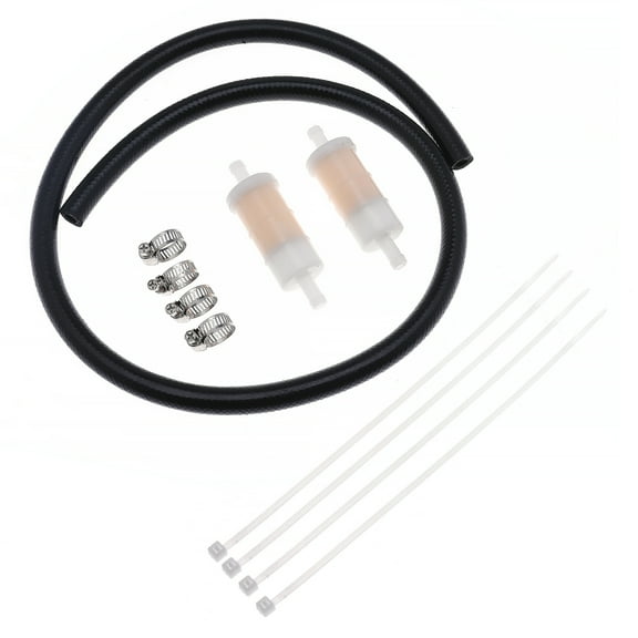 iFJF 816296Q2 5/16" In-line Fuel Filter for Marine and Mercury 40-400 HP Outboard Diesel Engines 42 Micron with Fuel Line and Clamps Replaces 879885Q 35-816296-4