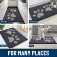 thumbnail image 3 of Tapete para puerta de perro para patas fangosas, antideslizante, lavable, para interior, alfombra absorbente de entrada, color gris oscuro, 3 of 4