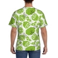thumbnail image 3 of Vsdgher Green Various Lemons Print Men's Dry Fit Mesh Athletic Shirts Moisture Wicking Tennis T-Shirt Tops, 3 of 9