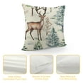 thumbnail image 4 of GOSMITH Christmas Pillow Covers Rustic Watercolor Tree Deer Brown Green Outdoor Decorative Throw Pillows Farmhouse Winter Themed Holiday Pillowcases Cushion Case Decor for Sofa Couch Bed, 4 of 5