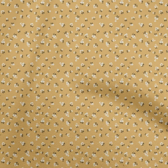 oneOone Viscose Chiffon Yellow Fabric Floral Sewing Craft Projects Fabric Prints By Yard 42 Inch Wide