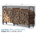 thumbnail image 5 of Waterproof Log Rack Cover Heavy Duty 420d Oxford Outdoor Firewood Storage Cover With Drawstring Buckles Air Vents And Handles, 5 of 5