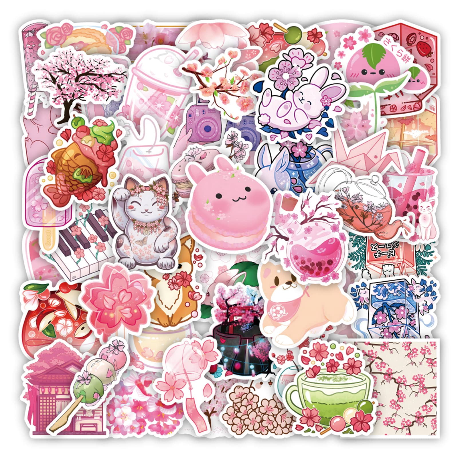 50 PCS Clean Girl Aesthetic Stickers - Waterproof Vinyl Decals For Water Bottles, Laptops, Phones & More