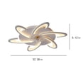 thumbnail image 3 of White Ceiling Fan With Light Remote Control 3 Wind Levels Dimmable Invisible Blades 32.28X5.12 Inch Flush Mount For Bedroom Living Room Kitchen 110V, 3 of 7