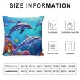 thumbnail image 5 of GOSMITH Blue Ocean Comforter Cover Set, 3D Dolphin Bedding Sets Toddle Bedding Bed Comforter Cover + Pillow Shams for Children Kids Boys Girls Queen Size, 5 of 5