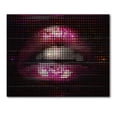 thumbnail image 3 of Designart 'Detail Of Pixellated Pink Woman Lips' Modern Print on Natural Pine Wood, 3 of 5