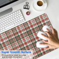 thumbnail image 4 of Long Mouse Pads for Desk,Red and Green Christmas Plaid Pattern Desk Mats on Top Of Desks, Desk Mouse Pad Extra Large with 3mm Non-Slip Base and Stitched Edge for Gaming,Office,Work,Home 35.4x15.7in, 4 of 5