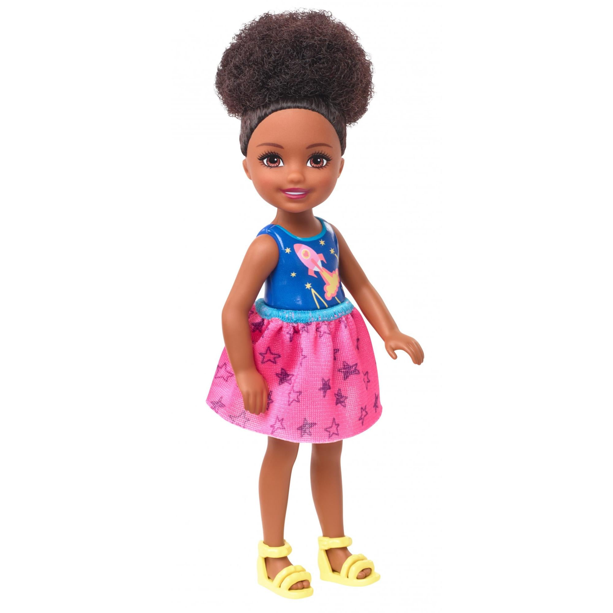 Barbie Club Chelsea Doll, 6-Inch Brunette Doll With Space-Themed Graphic