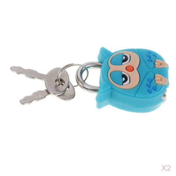 2pcs Mini Candados Cerraduras Con Llaves - Cerradura De Tronco De Dibujos Animados En Forma De Animal Sunnimix Mini candado de dibujos animados