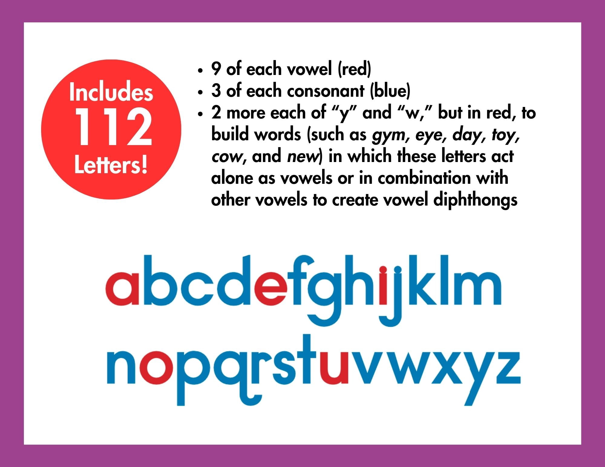 Dowling Magnets Foam Fun Lowercase Magnet Letters, 112 Count