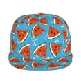 thumbnail image 2 of Fotbe Cartoon Watermelon Flat Bill Visor Cap Classic Snapback Hat Polyester Foam Trucker Hat Trucker Cap Adjustable Baseball Cap, 2 of 9
