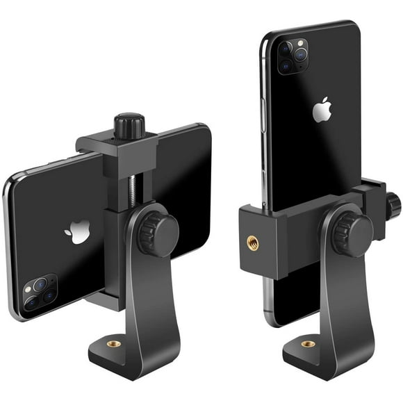 Premium Smartphone Holder/Vertical and Horizontal Tripod Mount Adapter Rotatable Bracket with 1/4 inch Screw/Adjustable Clip for iPhone, Android Cell Phone, Selfie Stick, Camera Stand