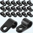 thumbnail image 1 of 100pcs Rope Light Clips P-Style Mounting Cable Clips R-Type Plastic Cord Clamps Wall Self Tapping Fastener, 1 of 5