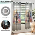 thumbnail image 5 of Colorful Horses Blackout Curtains Patio Door Curtains Window Decoration for Bedroom Living Room 2 Panels, 5 of 7