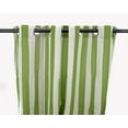 thumbnail image 4 of Jordan Manufacturing 54" x 96" Sage Green Stripe Grommet Semi Sheer Outdoor Curtain Panel, 4 of 8