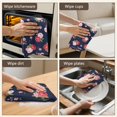 thumbnail image 5 of 2 Pcs Pioneer Flower Floral Print Pattern Kitchen Towels, Funny Microfiber Dish Towel Set, 18" X 26" Tea Towels, 5 of 6