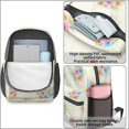 thumbnail image 4 of Pioneer Flower Floral Print Pattern 17" School Backpacks for Teens,Waterproof Oxford Fabric,S-Shape Padded Straps for School,Travel,Hiking,Camping, 4 of 5