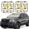 thumbnail image 2 of Picia Penguins On The Beach 2 Piece Car Windshield Sun Shade Foldable | Foldable Sun Shield for Front Window Blocks UV Rays and Keeps Your Vehicle Cool-Small, 2 of 7