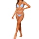 thumbnail image 2 of Conjuntos de bikini de dos piezas con anillo en forma de corazón para mujeres INSPIRE CHIC, color azul claro, con push up y cordones, trajes de baño de canalé., 2 of 5