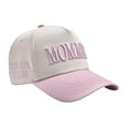thumbnail image 2 of Visors AURORADY Women’S Mommin Trucker Hat – Retro Two Tone Ponytail Baseball Cap Embroidered Adjustable Hat Great Present for Mom & Women, Sun Visor Hats for Women Pink, 2 of 8