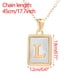 thumbnail image 3 of Collar para mujer, joyería para mujer, collar de acero inoxidable con letras para mujer, oro, titanio 26, collar con colgante inglés., 3 of 4