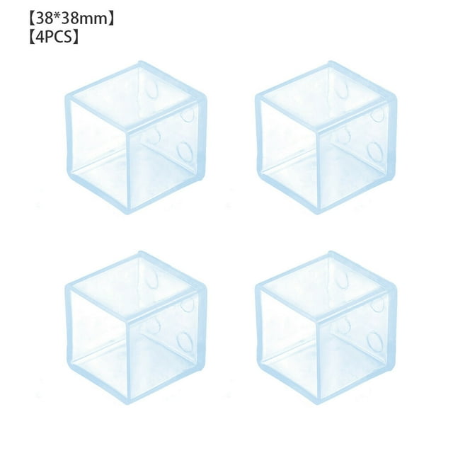 4pcs/set Table Foot Cap Rubber Chair Leg Protector Square table leg Furniture Floor Foot Pad, 38x38mm