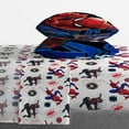 thumbnail image 5 of Spider-Man Classic Techno City 4-Piece Queen Sheet Set, Polyester, Blue and Red, Marvel, 5 of 7