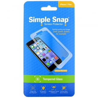 Simple Snap Tempered Glass for iPhone 7 Plus Clear