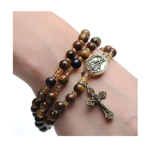 Tiger Eye Rosary Wrap Bracelet Tiger Eye Rosary Wrap Bracelet