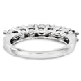thumbnail image 4 of Solid 14k White Gold Ring Band with CZ Cubic Zirconia Size 5, 4 of 8