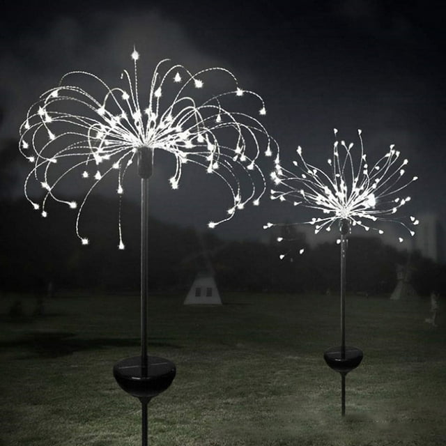 Solar Explosive Star Outdoor Rainproof Copper Wire Light String Courtyard Lawn Decorative Light Floor Fireworks Lantern