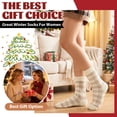 thumbnail image 2 of Loritta Secret Women Fuzzy Slipper Socks, 2 Pairs Christmas Winter Cozy Warm Thick Socks with Non-Slip Grippers, 2 of 10
