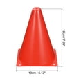 thumbnail image 2 of Unique Bargains 7' Plastic Soccer Cones Field Markers for Agility Sport Training Red 24 Pack, 2 of 6