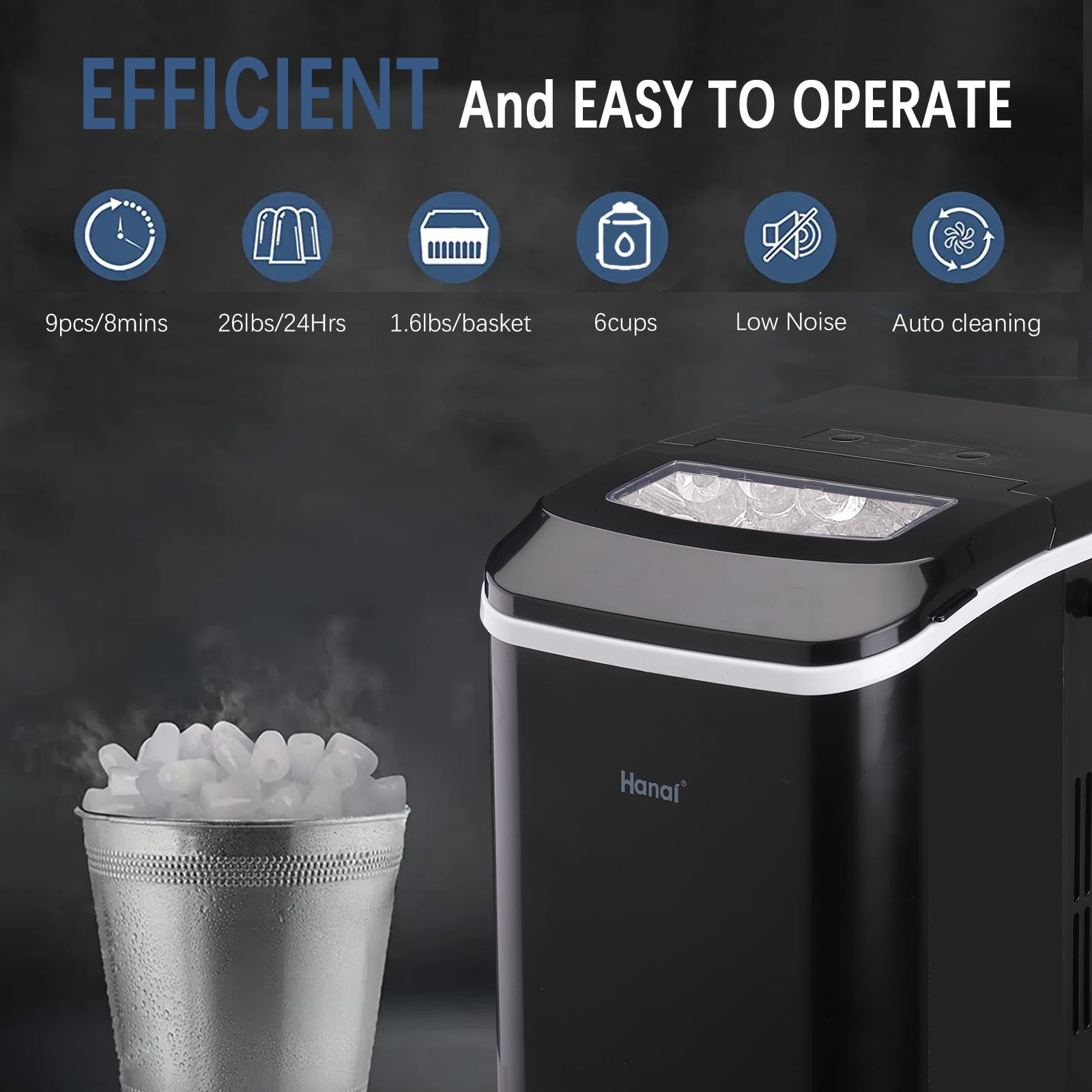 ALDKitchen Electric Ice Maker, 60 KG per 24H