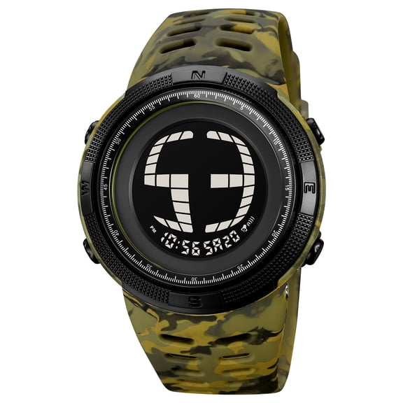 Digital Waterproof Electronic Watch, Multi-Function Digital Display with Alarm, Stopwatch, Timer, 50M Water Resistance, High-Brightness EL Backlight, Durable ABS Case, TPU Strap