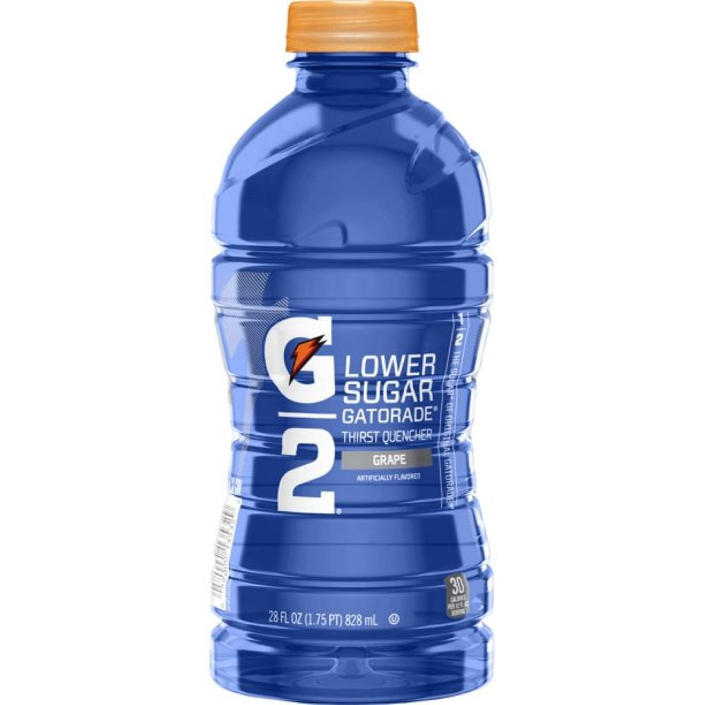 Gatorade G2 Low Calorie Grape Thirst Quencher Sports Drink, 28 oz Bottle, Quantity of 1