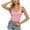 Pink-25, variant on Mittory Women Rib Tank Top Padded Workout Top Square Neck Crop Tank Fitted Basic Cami Tops