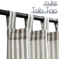 thumbnail image 2 of Cortinas de Cocina JINCHAN con Presillas, Lino 90cm Rayadas, 2 Paneles, 2 of 7