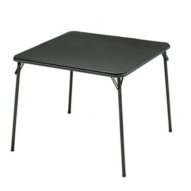 Meco Square Folding Table, 34 by 34-Inch, Black Lace - Walmart.com - Walmart.com