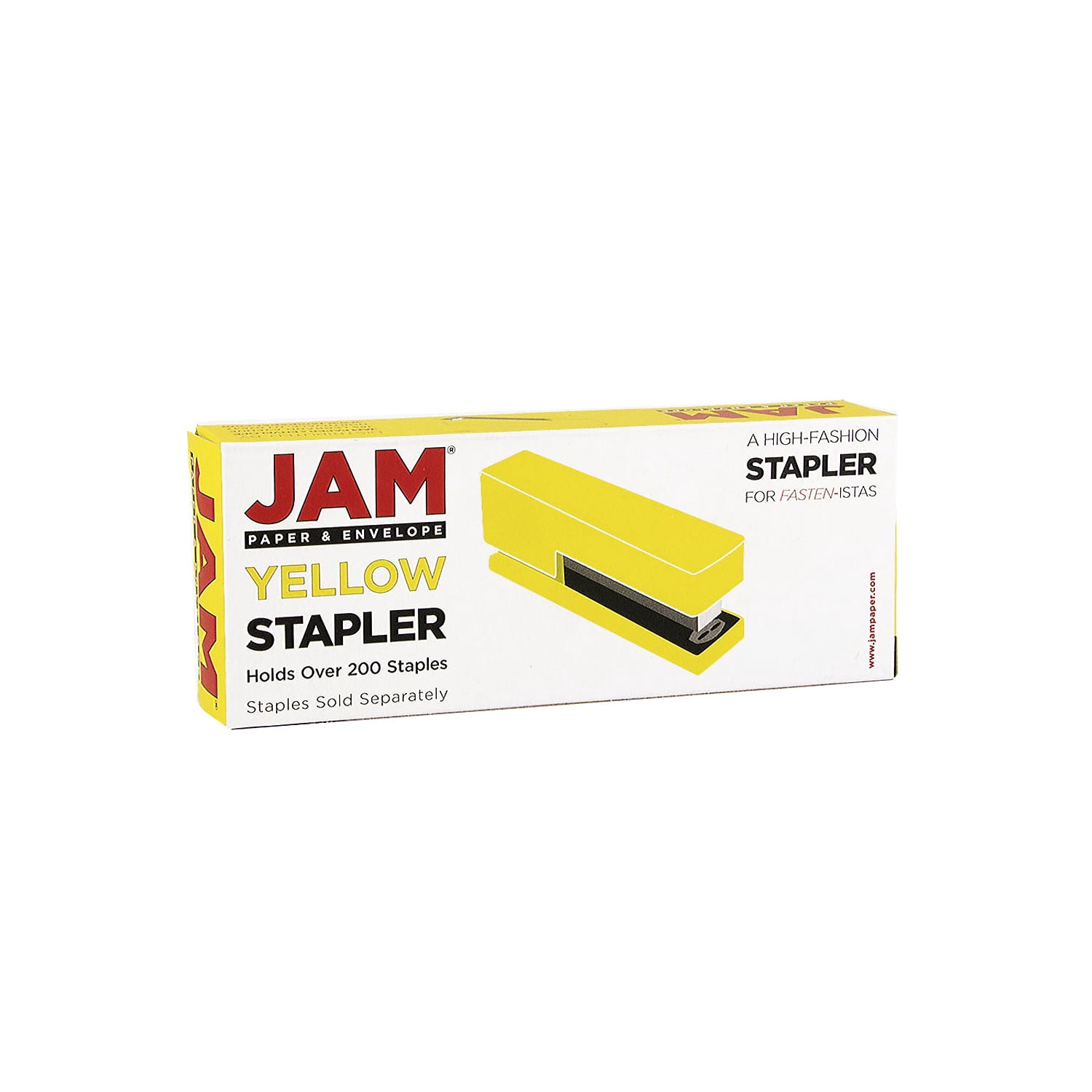JAM Paper Modern Desktop Stapler 10 Sheet Capacity Yellow (337YEZ)