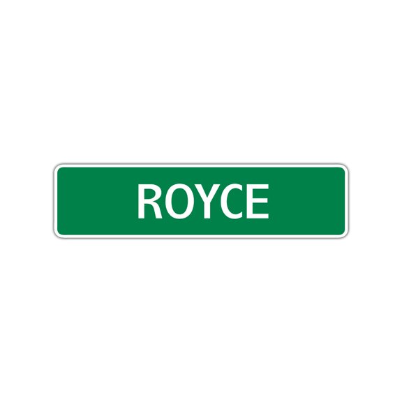 Royce Boys Children Name Letter Printed Label Indoor Outdoor Novelty Wall Plaque Decoration Aluminum Sign 4"x13.5"