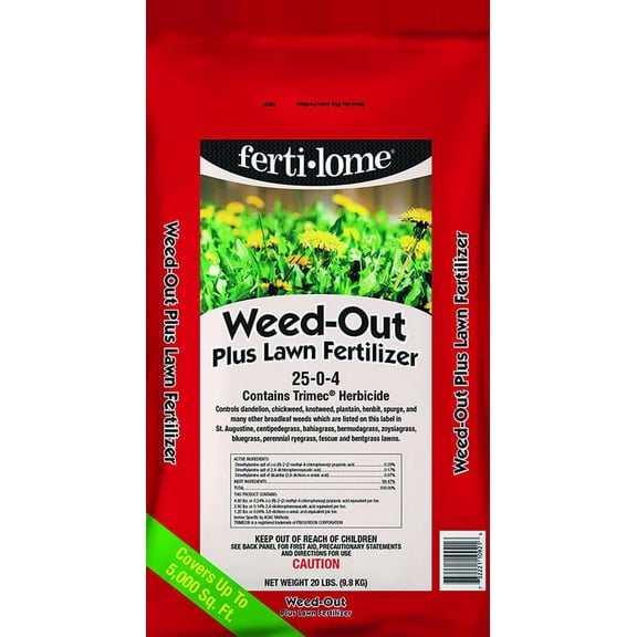 Fertilome Weed-Out Plus Lawn Fertilizer 25-0-4 - Weed Killer - 20 lb
