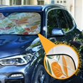 thumbnail image 3 of Yayeee Car Windshield Sun Shade Universal Fit Front Visor Protector, Orange Autumn Leaves, 3 of 8