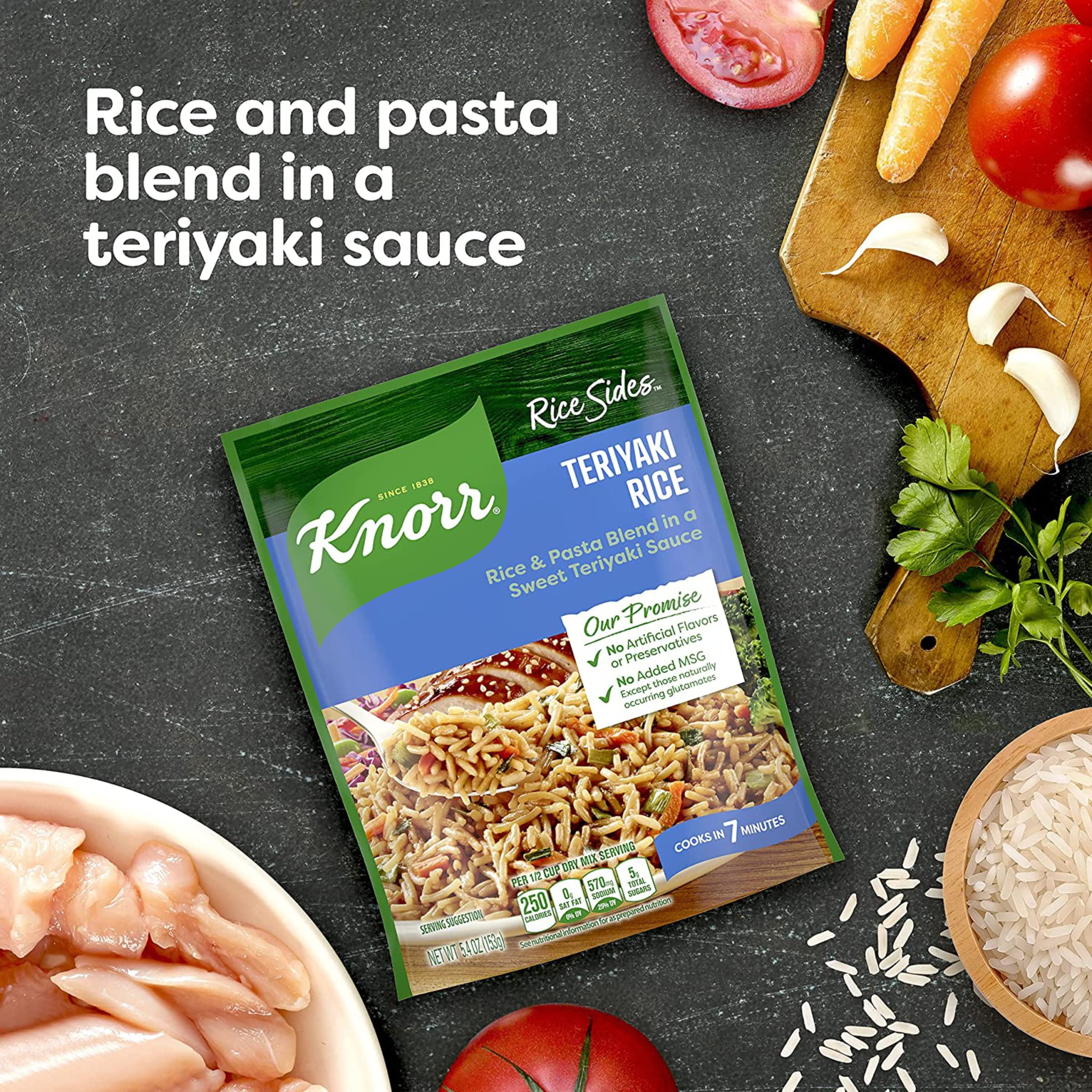 Knorr, Rice Sides, Flavor, 5.4Oz Pouch (Pack Of 6) (Choose Flavors Below) (Asian Sides Teriyaki Rice)
